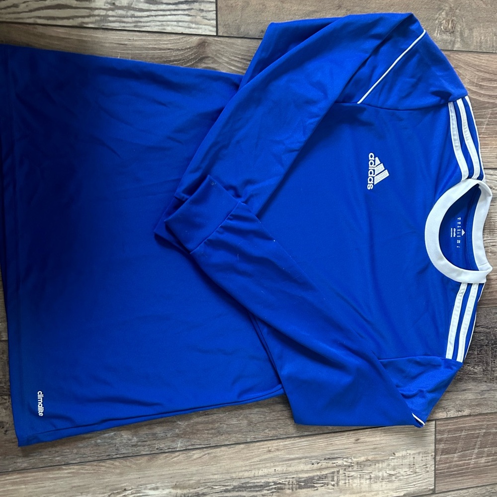 Adidas Men's Royal Blue Long Sleeve Tee